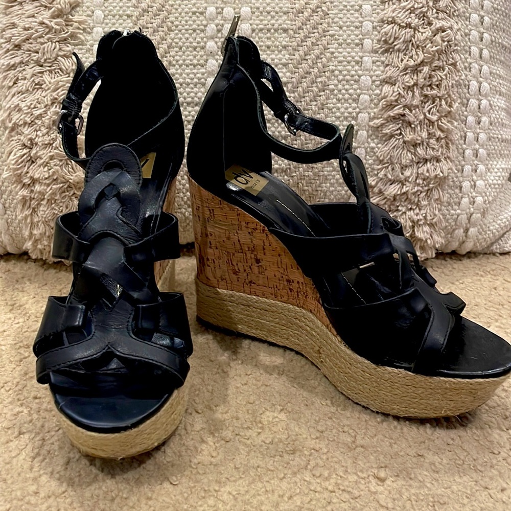 Dolce Vita black wedge sandals
